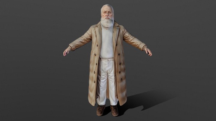 An Old Man | Full Body [MESHY] – Kostenloses 3D-Modell STL