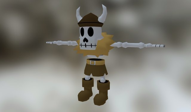 BIGS2 Skeleton Viking 3D Model