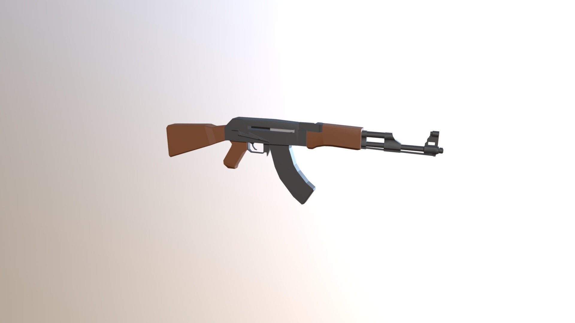 Ak-47low poly