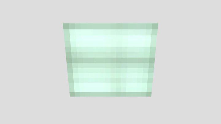 Green Glass Pane (Minecraft Model) 3D Model