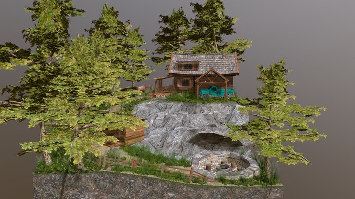 DAE Diorama - Forest Loner 3D Model