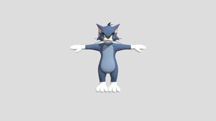 Tom (from Tom and Jerry) (rigged) 3D Model