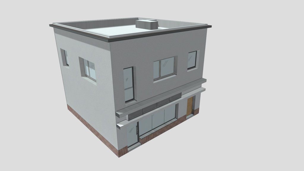 Simple low poly high quality house