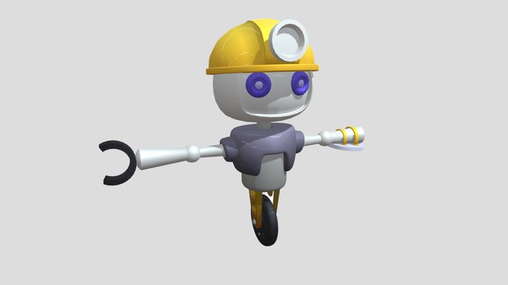 Factory Worker Robot 3D Model