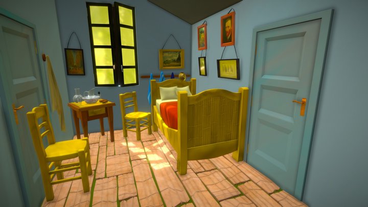 The Bedroom - Van Gohg 3D Model