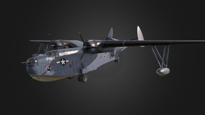 Martin PBM-3 Mariner 3D Model