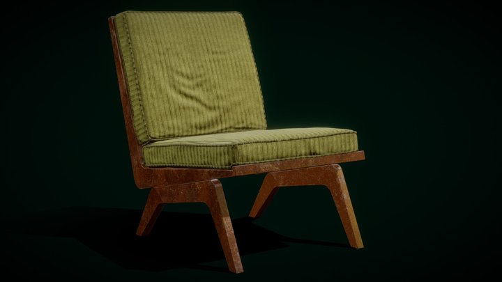 Bovenkamp vintage chair 1950s 3D Model