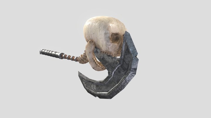 Skull Axe 3D Model