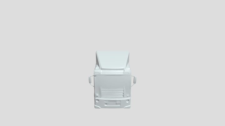 Semi-truck cab and chassis model