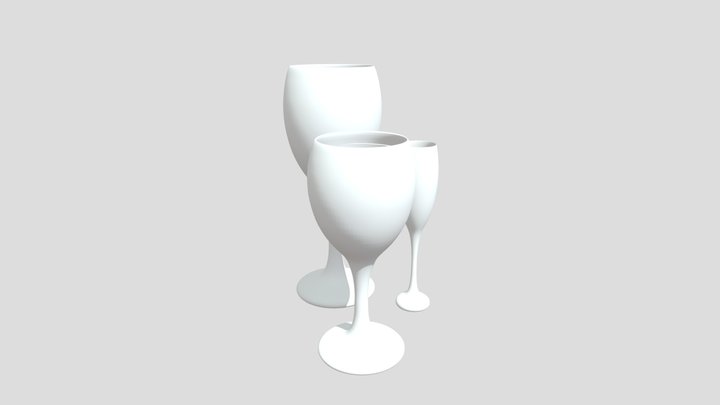 Wine Glasses V2 3D Model