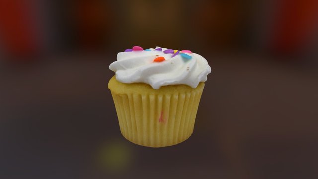 Birthday Cupcake 3D Model