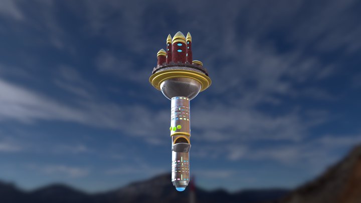 Floating Castle 3D Model
