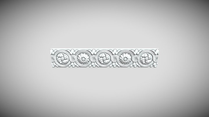 Panneau  Frise a rosace 3D Model