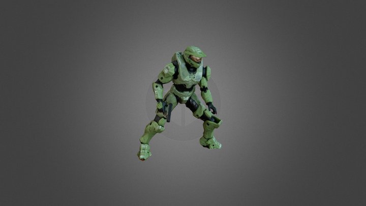 Master Chief Halo Spartan Pose 3D Model