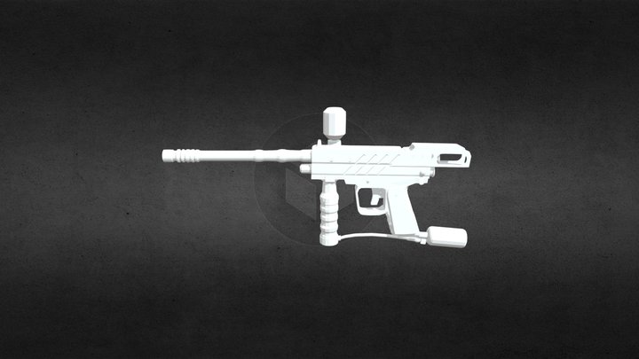 Paintball Gun No Texture 3D Model