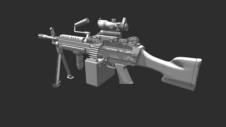 MK48 Without Texture And UV 3D Model