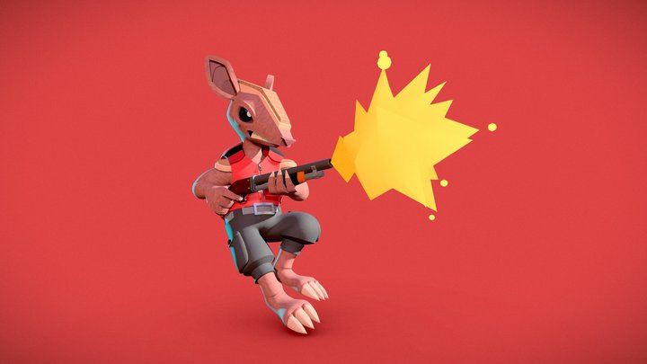 Meet the Armed-adillo 3D Model