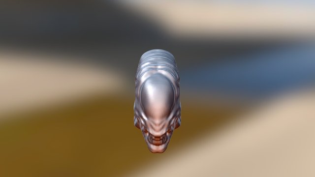 Alien Bust Simple 3D Model