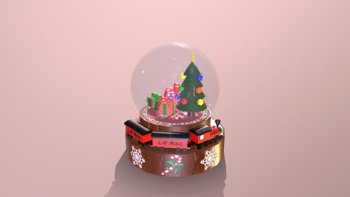 Snow Globe Earring 3D Model