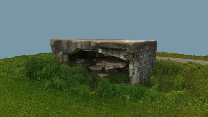 German WWI bunker in Flanders 3D Model