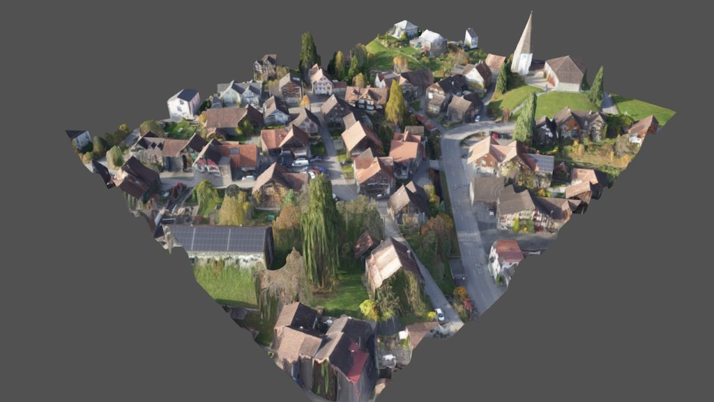 3D-Modell Dorfkern Marbach