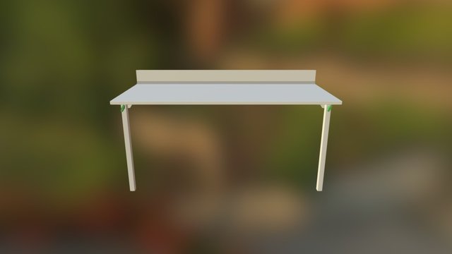 Fold Up Desk 3D Model