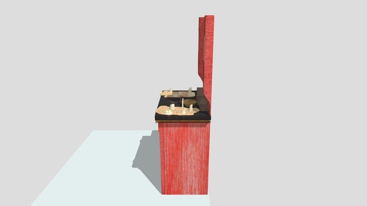 Roman Shrine Scene 3D Model