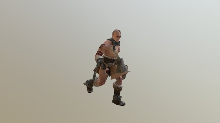imprisoned warrior - run cycle 3D Model