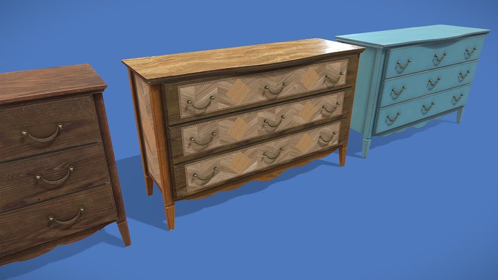 Long Wooden Drawer Tables Type A