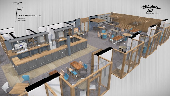 Restaurant in Golf club, Hampshire 3D Model