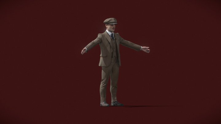Vintage Suit Display 3D Model