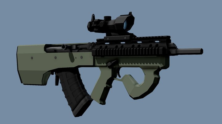 3D model Sniper Rifle Snipex Alligator VR / AR / low-poly rigged