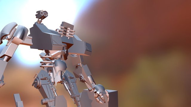 Deathbot 1,1b LIGHT 3D Model