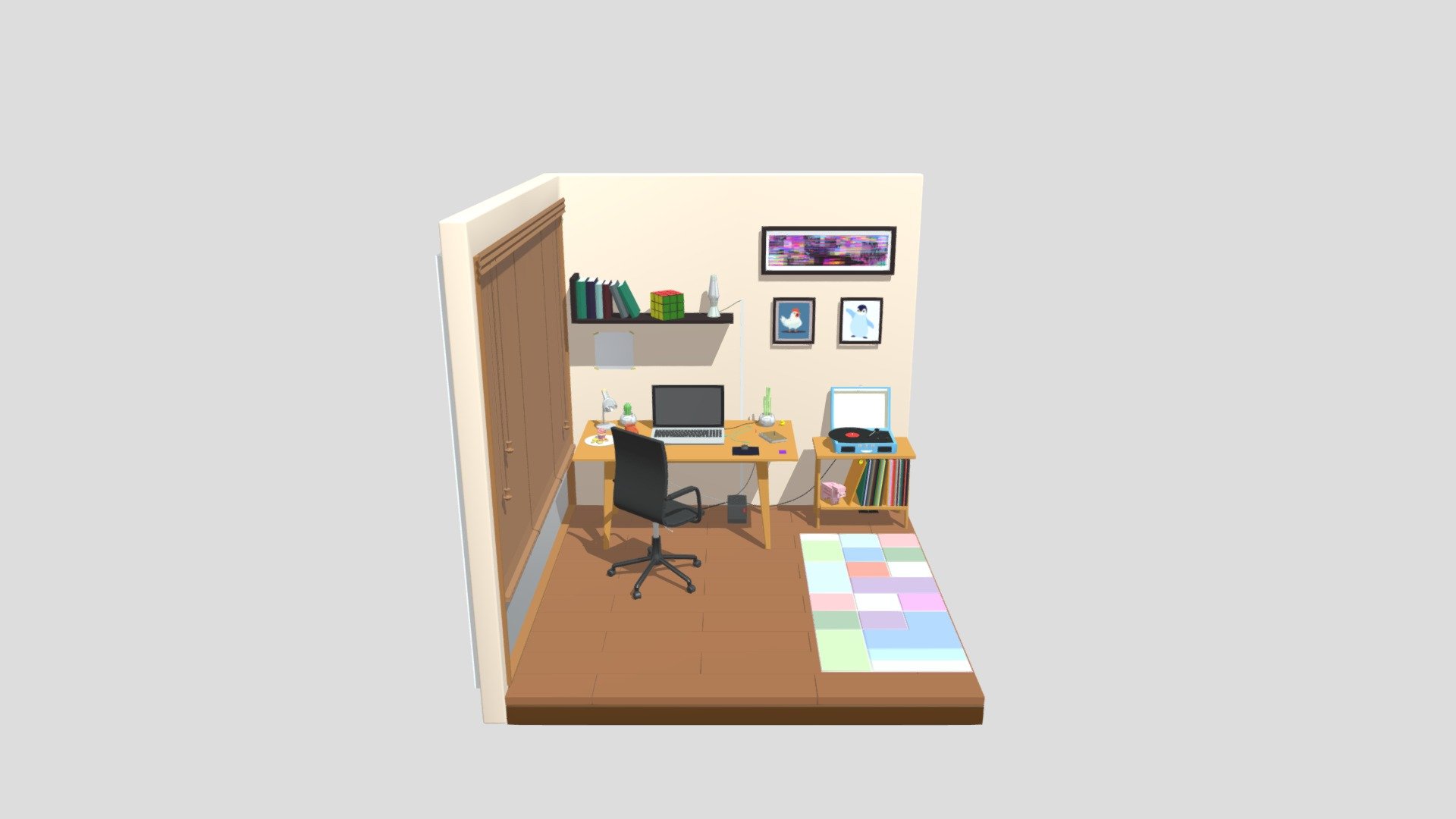 StudyRoom - 3D model by Nom-Ada [3191550] - Sketchfab