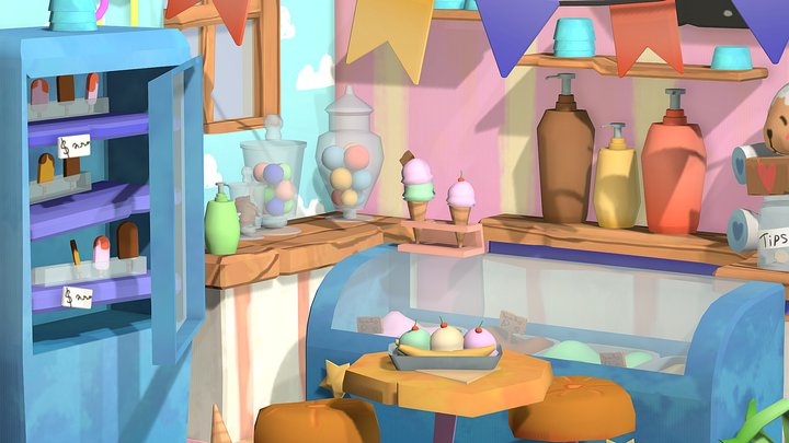 DAE Crib - Ice Cream Parlour 3D Model