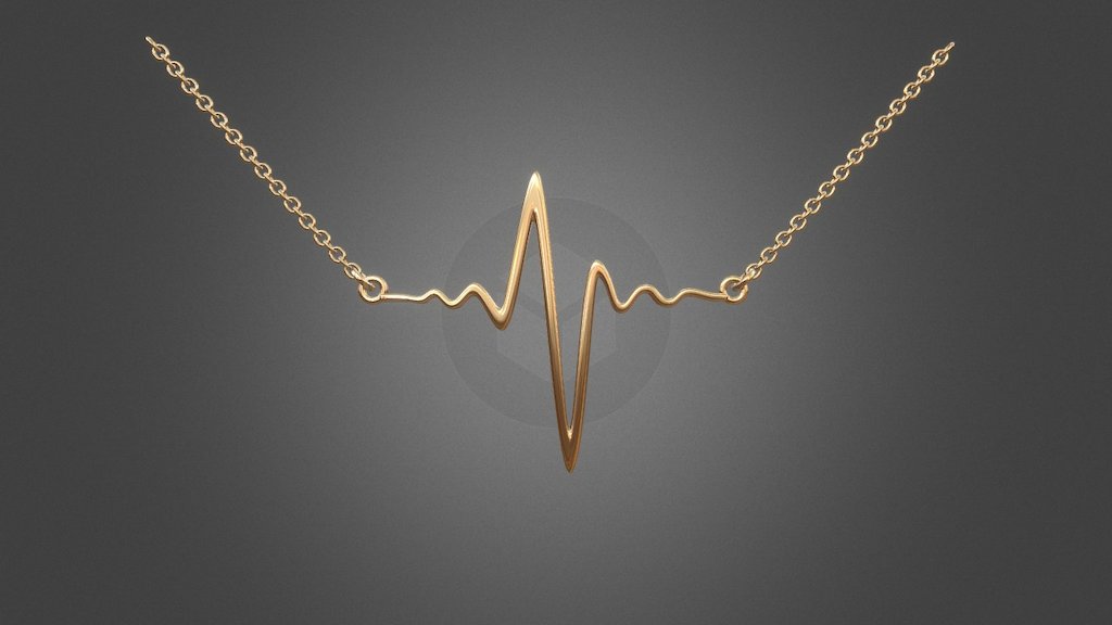 577 - Necklace: ECG - A Line Of Life