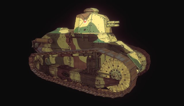 Renault FT17 French Light Tank 3D Model