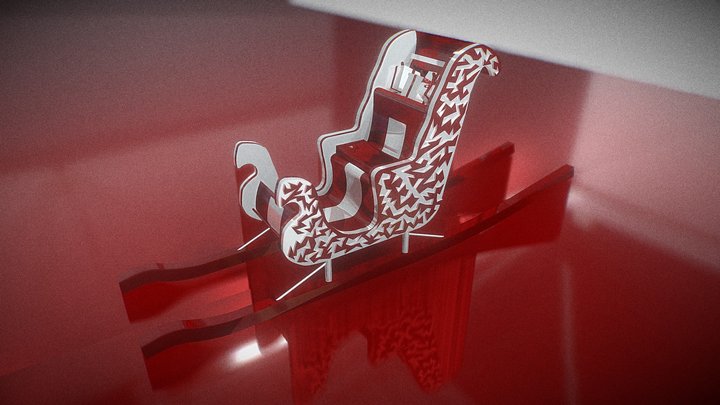 Santa Claus Sleigh 3D Model