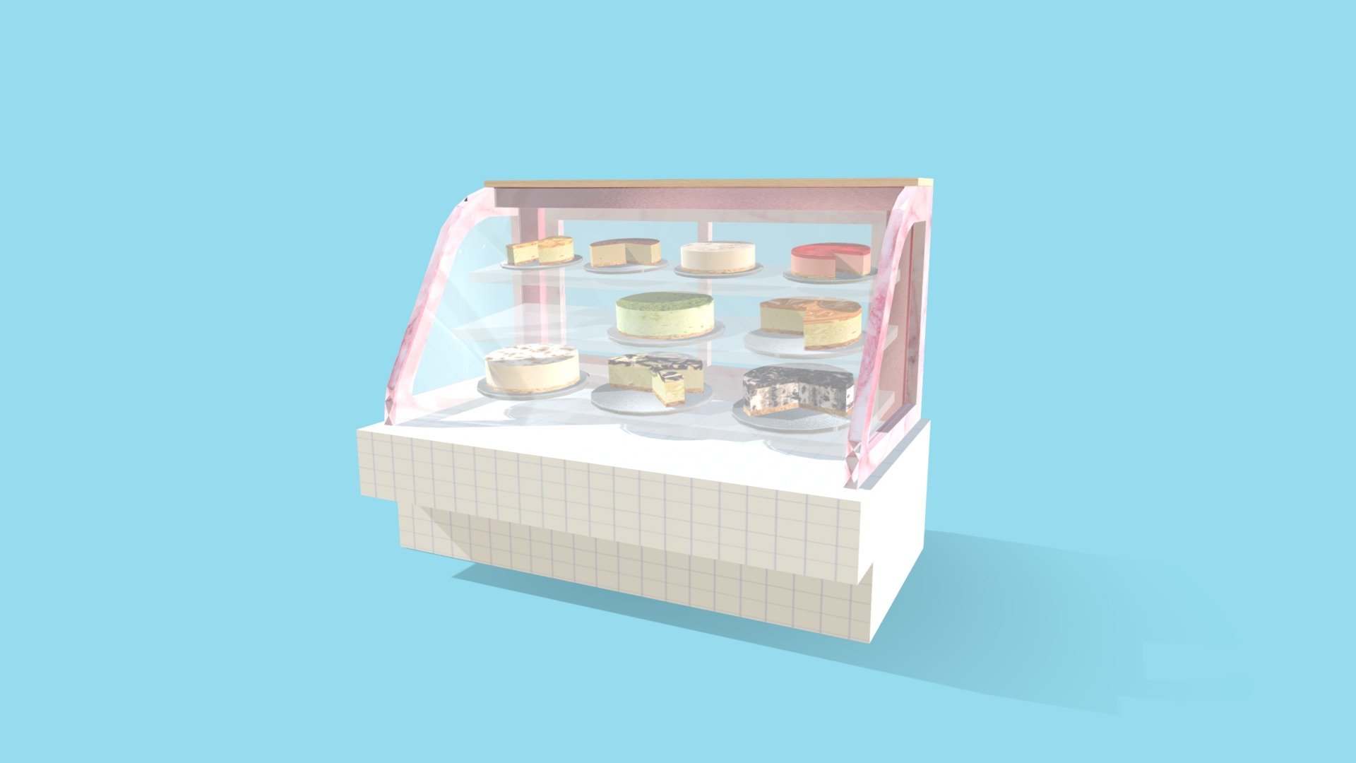 Fridge For Cakes 3D model by Nhu Bui (nhubui) [31966e9] Sketchfab