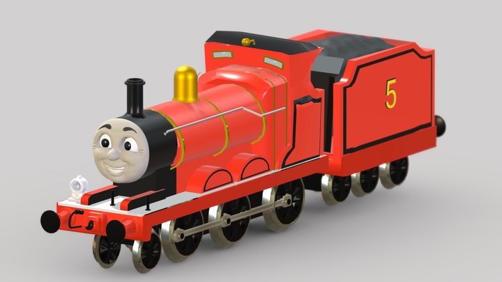 James The Red Engine 3D Model