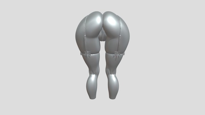 curvy female form in lingerie 3D Model