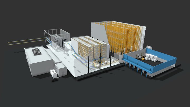 Almacén Inteligente 3D Model