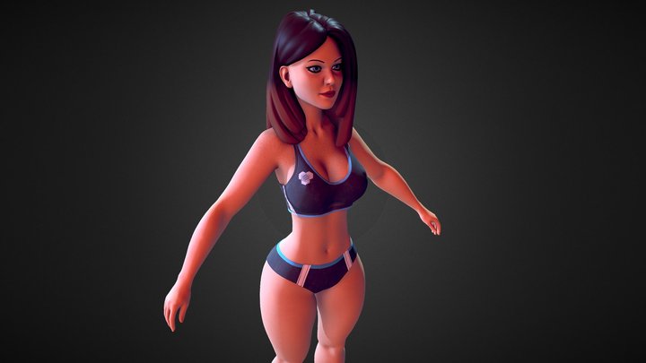 Stylized Girl 3D Model
