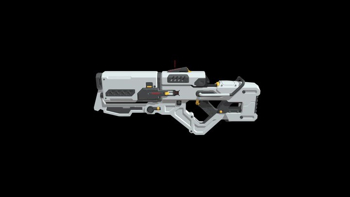 Gun_1 Detalized Block 3D Model