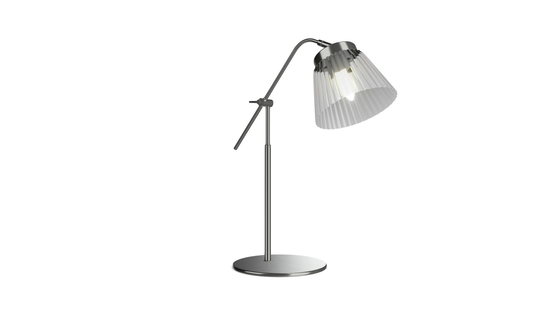 Edie Table Lamp, Brushed Steel