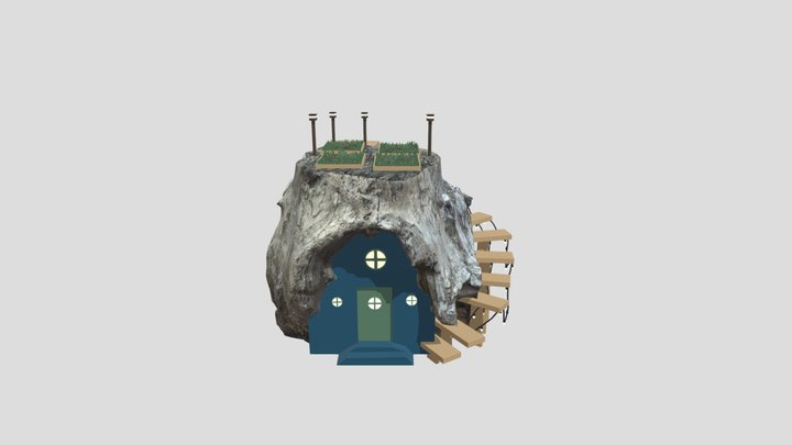 House In a Stump 3D Model