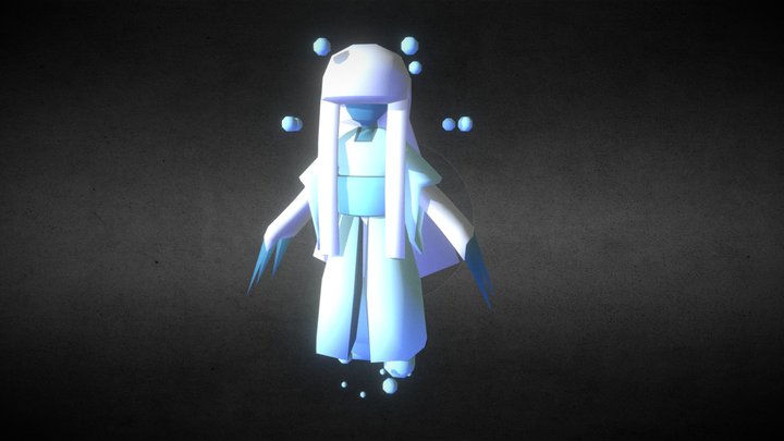 Ice Girl 3D Model