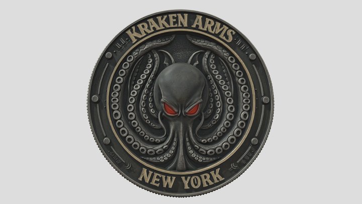 Kraken Arm Wrestling Coin – Free 3D Model STL