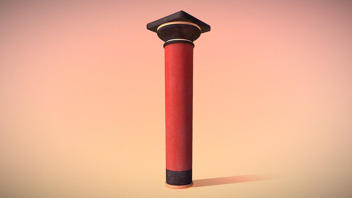 Minoan column of the Palace of Knossos 3D Model