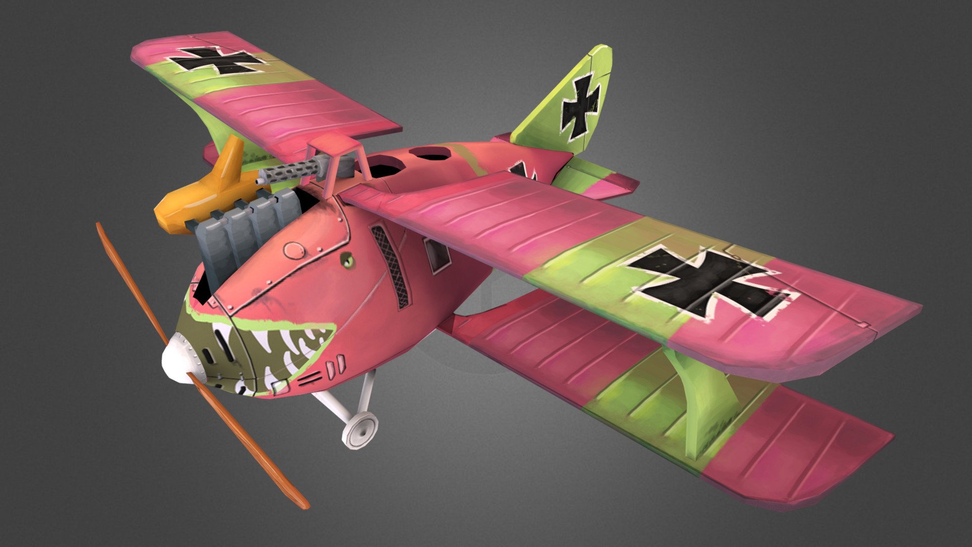 Stylized WW1 Airplane Roland C.II